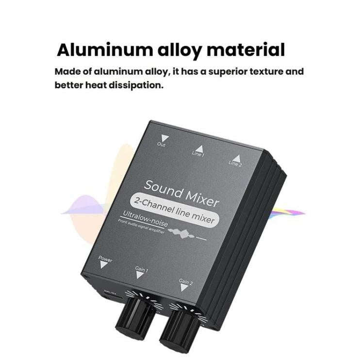 3.5mm Audio Switcher Selector Dual 3.5mm AUX Inputs To Single Output With Independent Volume Control