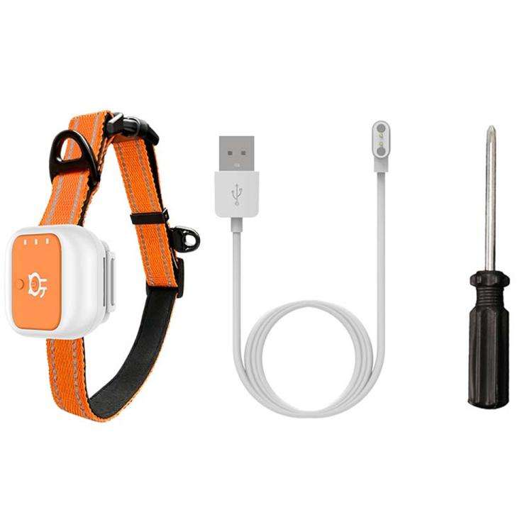 Real-Time GPS/WIFI Location SOS Distress Electronic Fence Alert Pet Collar(Orange)