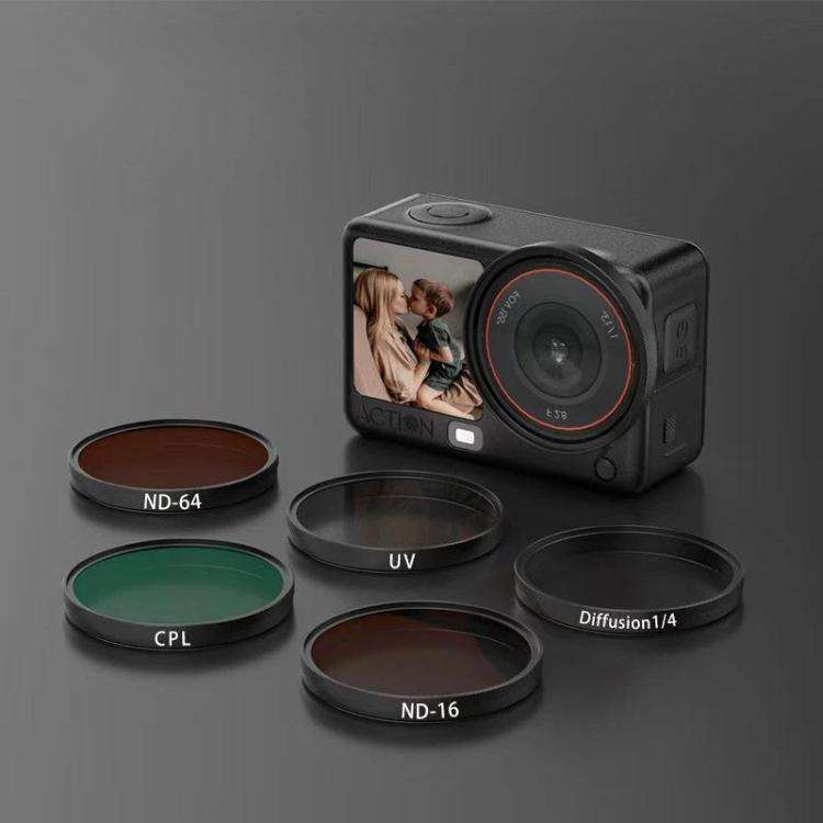 For DJI Osmo Action 6 Camera Lens Filter CPL+ND16+Diffusion1/4