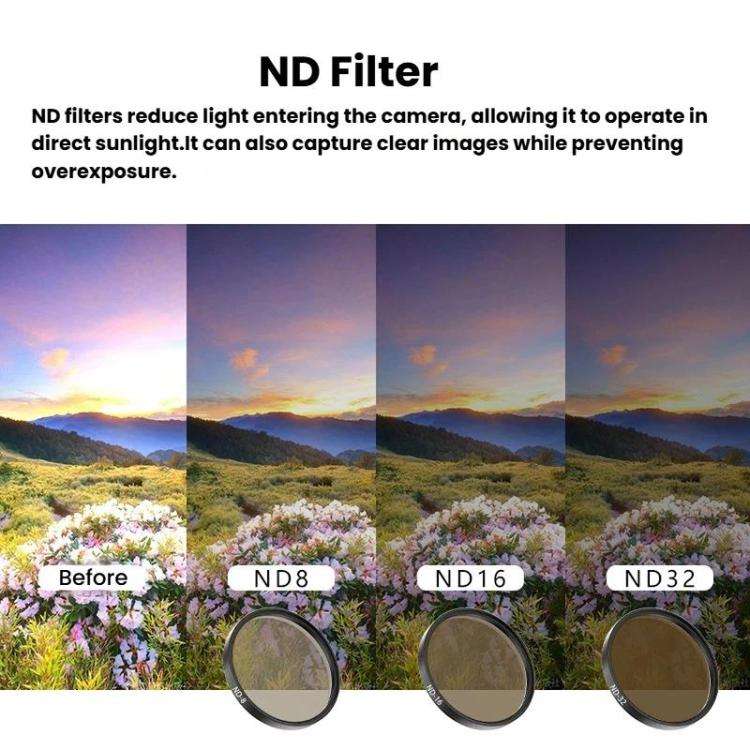 For DJI Osmo Action 6 Camera Lens Filter CPL+ND16+Diffusion1/4