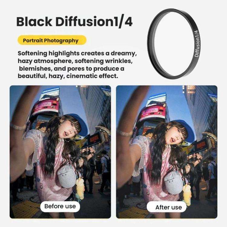 For DJI Osmo Action 6 Camera Lens Filter Diffusion 1/4