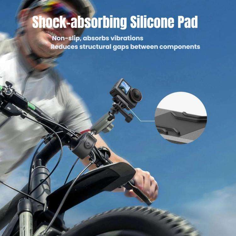 For DJI Osmo Action 6 TELESIN Magnetic Quick-release Adapter Mount Two-Claw Base(Black)