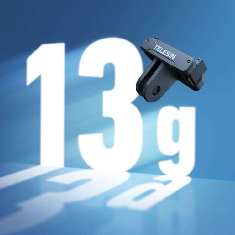 For DJI Osmo Action 6 TELESIN Magnetic Quick-release Adapter Mount Two-Claw Base(Black)