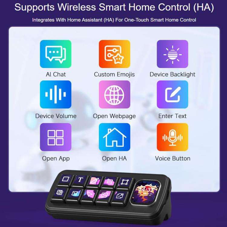 WAVESHARE MK10 Multi-Functional AI Voice Control Panel(Black)