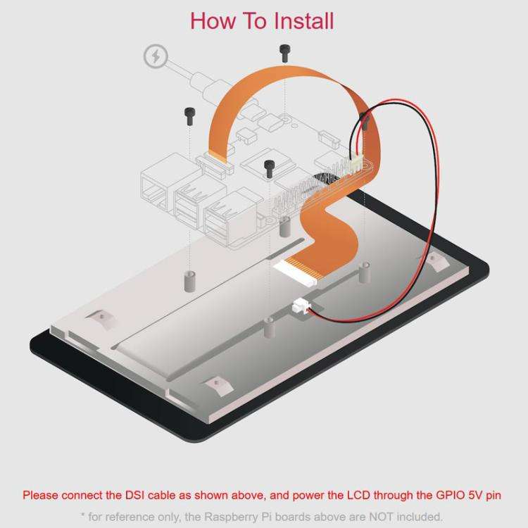 For Raspberry Pi WAVESHARE 5 inch Capacitive 5-point Touch IPS Display 2