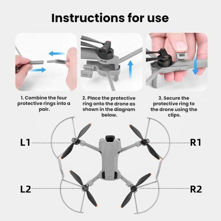 For DJI Mini 5 Pro BRDRC Propeller Bumper Guard Bracket(Gray)