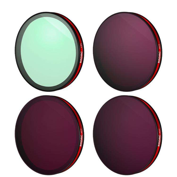 For DJI Osmo Action 6 BRDRC Lens Filter Accessories, Specifications: CPL+ND16+ND32+ND64