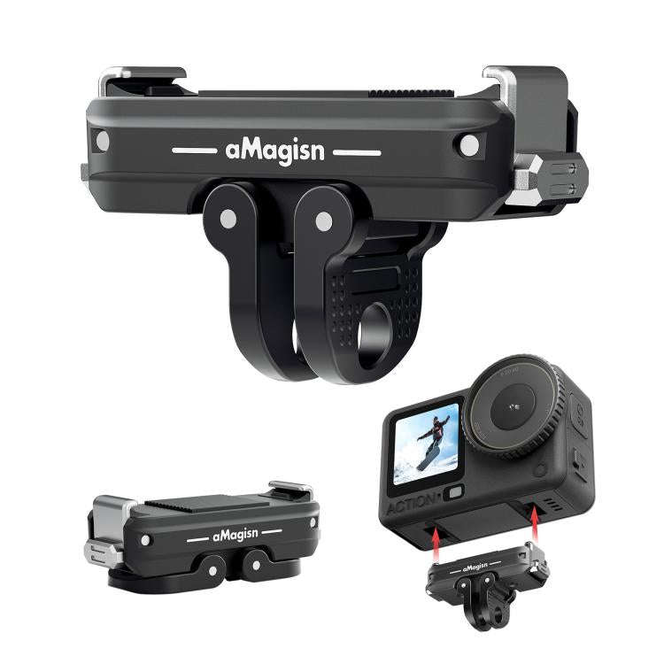 For DJI Osmo Action 6/Nano aMagisn Bidirectional Magnetic Quick Release Adapter  2.0(Black)