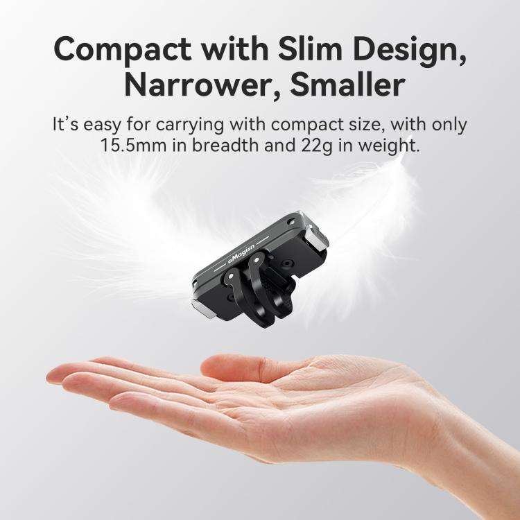 For DJI Osmo Action 6/Nano aMagisn Bidirectional Magnetic Quick Release Adapter  2.0(Black)