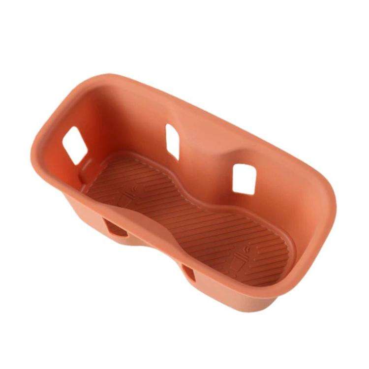 For 2026 Leapmotor C10 Front Armrest Water Bottle Silicone Pad(Orange)