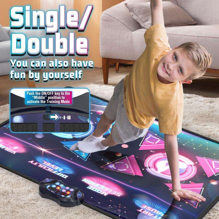 Dancing Challenge Playmat Wireless Dance Mat Dual Player Gaming Pad 120x95cm