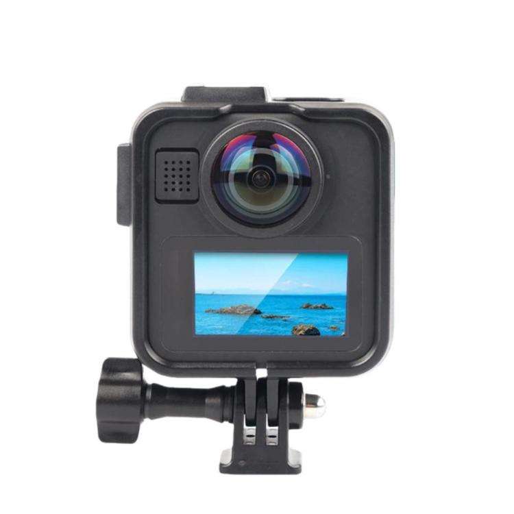 For GoPro MAX2 Plastic Frame Side-Open Protective Cage with Dual Cold Shoe Mounts