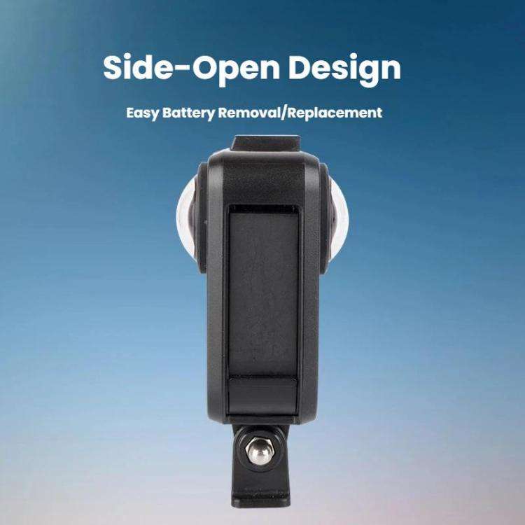 For GoPro MAX2 Plastic Frame Side-Open Protective Cage with Dual Cold Shoe Mounts
