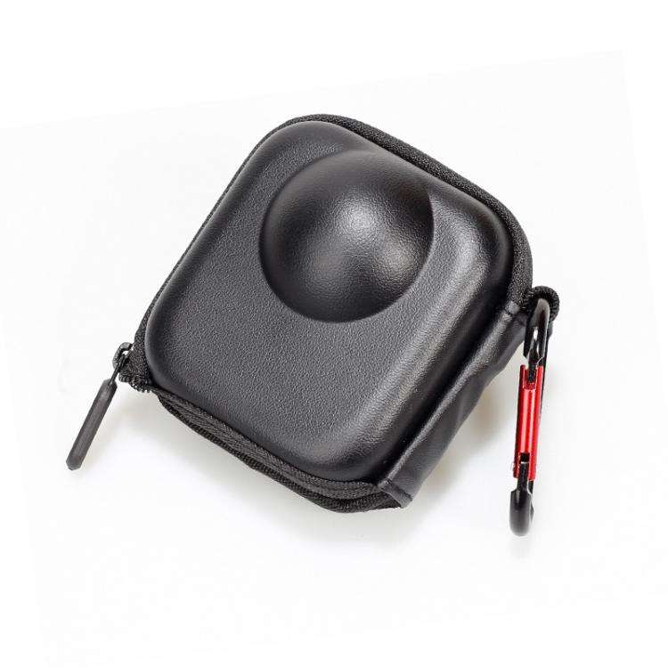 For GoPro MAX2 Compact Hard Shell Carrying Case Protective Storage Bag With Carabiner Clip(Black)