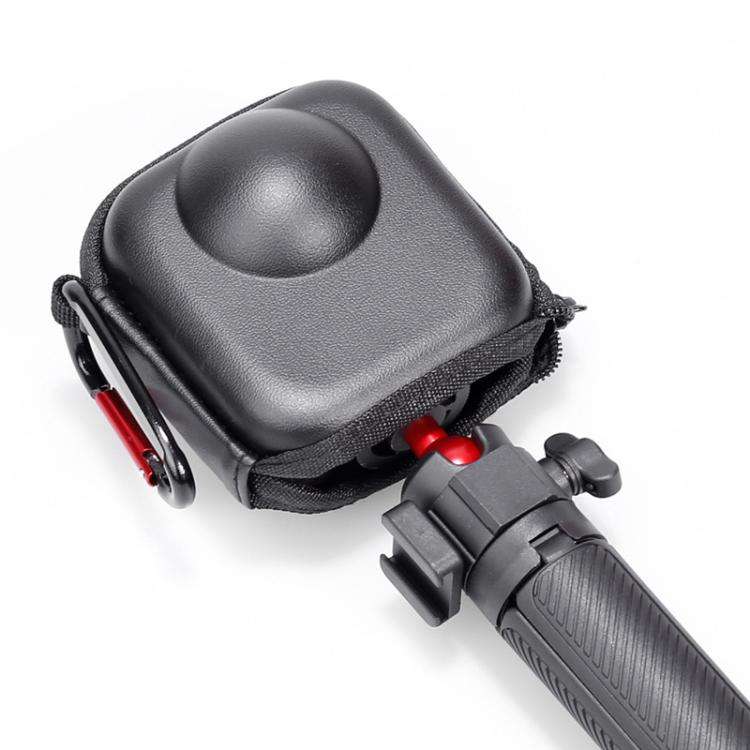 For GoPro MAX2 Compact Hard Shell Carrying Case Protective Storage Bag With Carabiner Clip(Black)