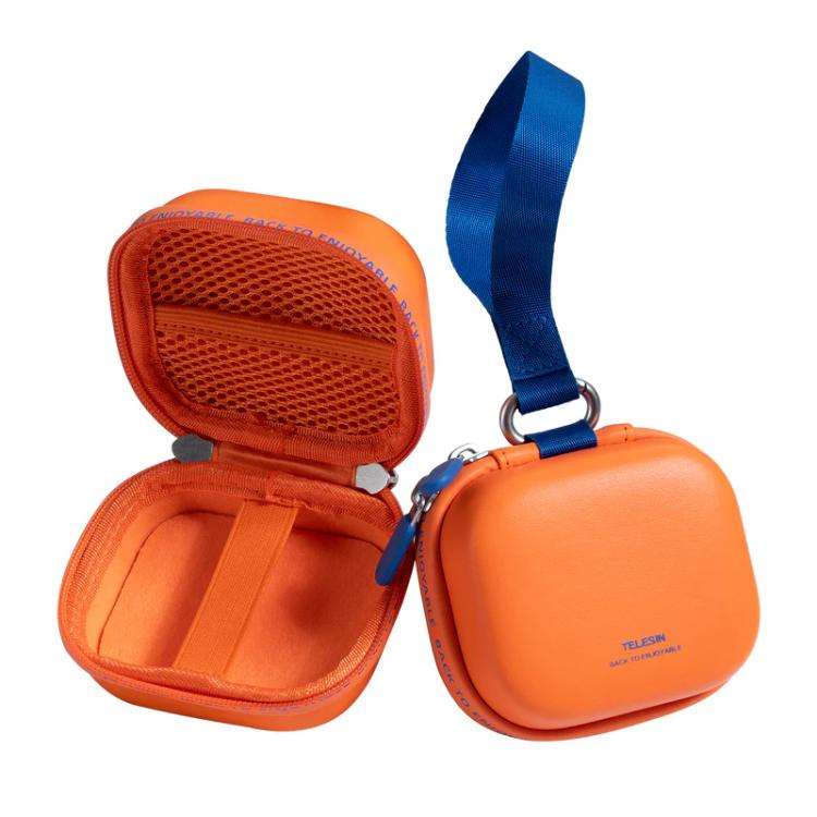 TELESIN DisAdv Mini Hard Shell Carrying Case For Action Cameras Universal Storage Bag With Wrist ...