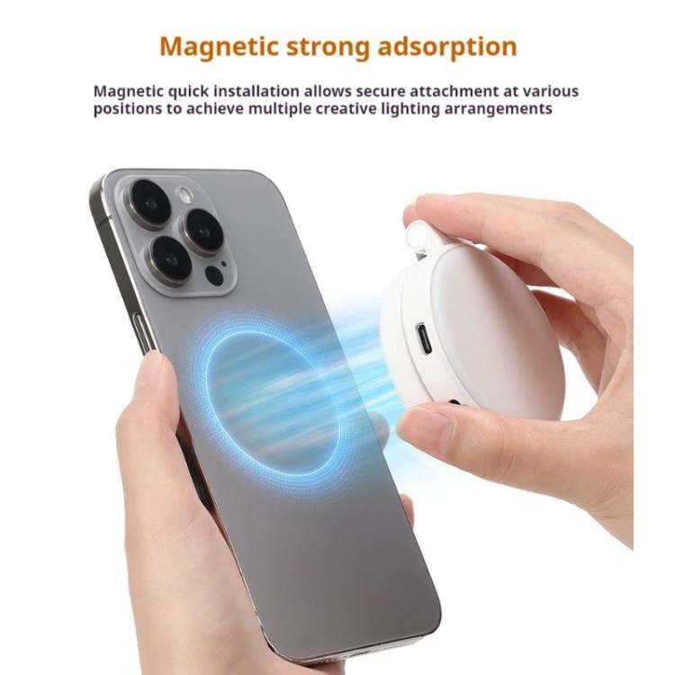 VRIG Magnetic Extendable Phone Fill Light With Mirror Foldable 2-In-1 Selfie Light Converts To St...