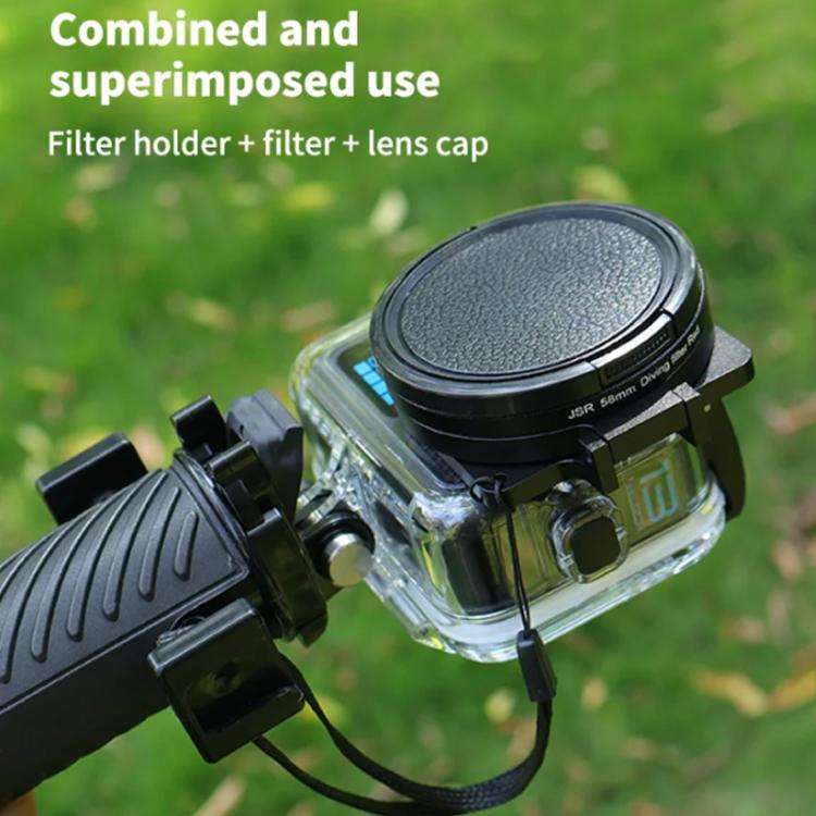 JSR Red Diving Filter With Adapter Ring For GoPro HERO13/12/11/10/9/8 Black Action Camera