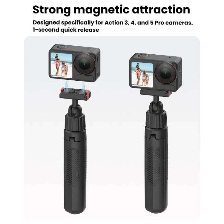 Magnetic Quick-Release Handheld Selfie Stick Tripod for DJI Osmo Action 5 Pro, 4, 3 with 360-Degr...
