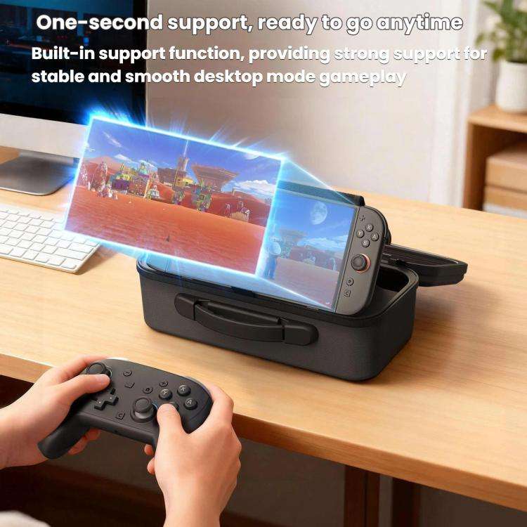 For Nintendo Switch 2 STARTRC GAMES Double Storage Bag Large Capacity Tote Bag(Black)