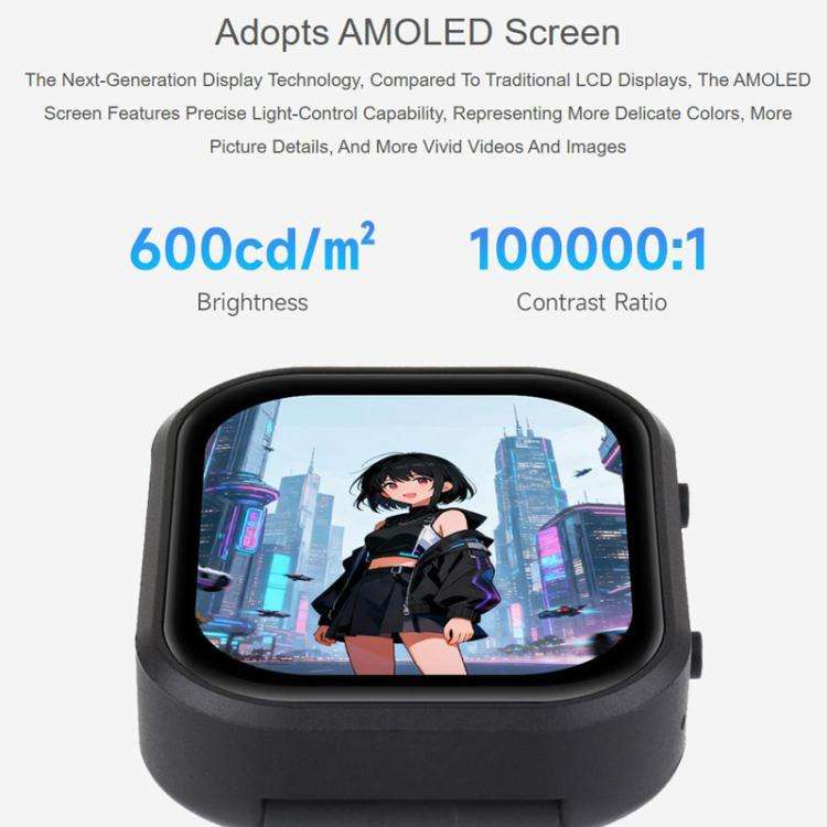 WAVESHARE ESP32-C6 2.06 Inch AMOLED Touch Watch Development Board, 410x502 Pixels, Spec: With Lit...
