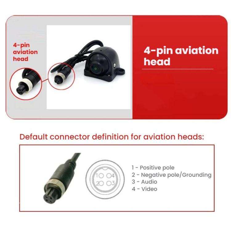 Truck Right Side Blind Spot Waterproof Night Vision HD Reversing Camera, Style: AHD1080P CS7 Star...