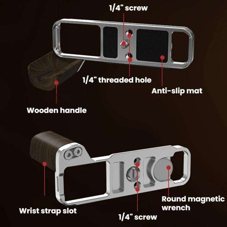 For Fujifilm X-E5 Flymile Camera L-Shaped Cold Shoe Mount For One-Handed Shooting, Color: Silver ...