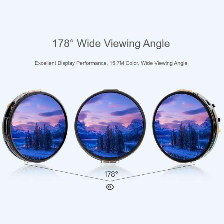 WAVESHARE ESP32-S3 1.32 Inch AMOLED Round Touch Display Development Board