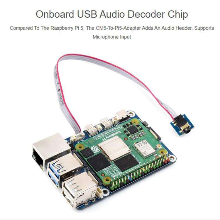 WAVESHARE CM5-To-Pi5-Adapter For Raspberry Pi 5 CM5 To Pi 5 Adapter Board Supports Connecting To ...