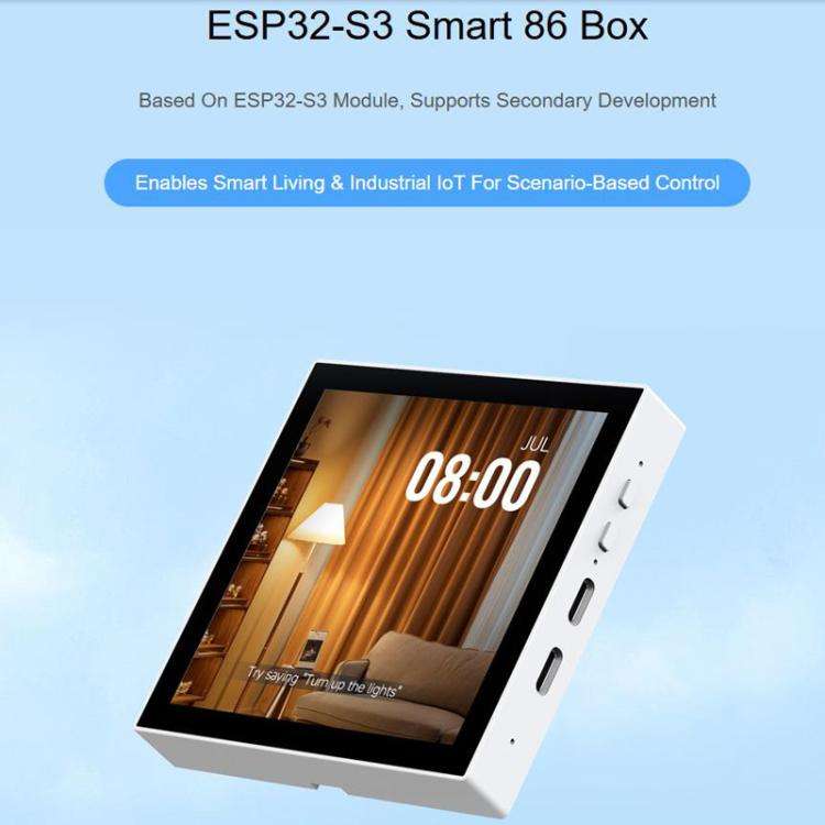 WAVESHARE ESP32-S3-Touch-LCD-4B 4 Inch Smart 86 Box, 5-Point Touch, RGB Interface(32052)