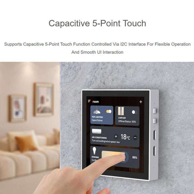 WAVESHARE ESP32-S3-Touch-LCD-4B 4 Inch Smart 86 Box, 5-Point Touch, RGB Interface(32052)
