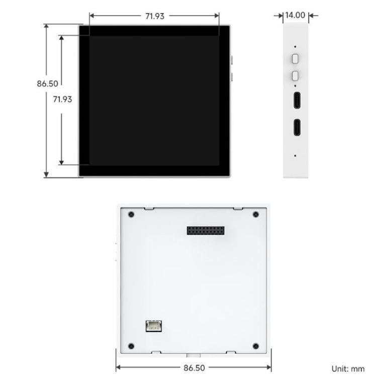 WAVESHARE ESP32-S3-Touch-LCD-4B 4 Inch Smart 86 Box, 5-Point Touch, RGB Interface(32052)