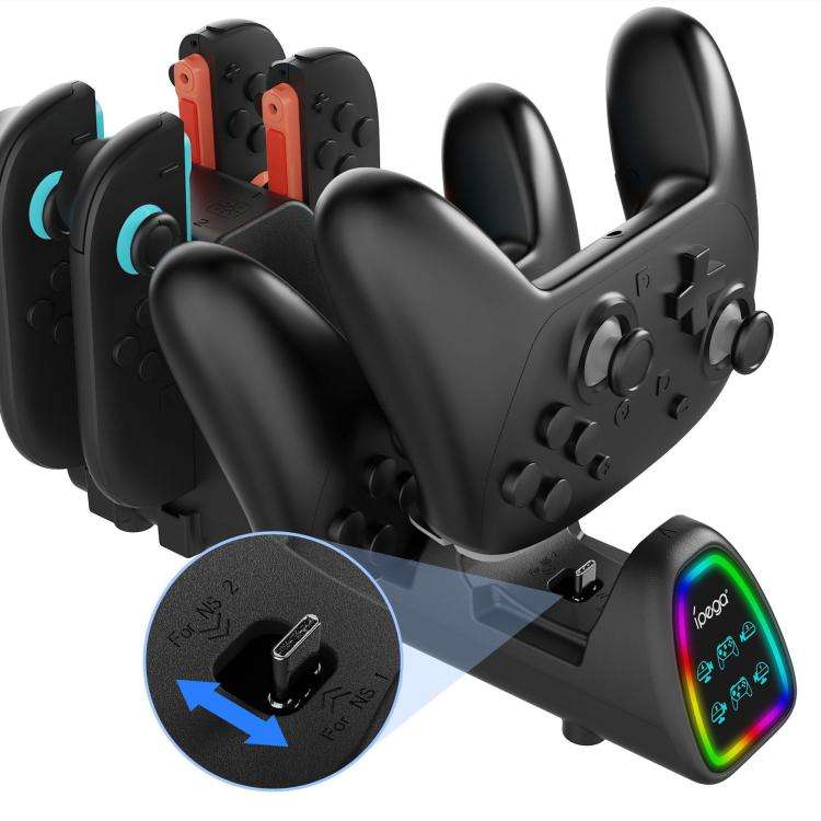ipega 10-in-1 Charging Dock for Nintendo Switch 2 / Switch Joy-Con & Switch 2 Pro Controllers