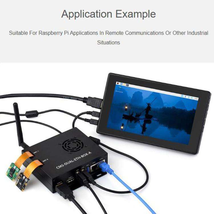 WAVESHARE Gigabit / 2.5G Dual Ethernet Base Board For Raspberry Pi CM5 EU Plug