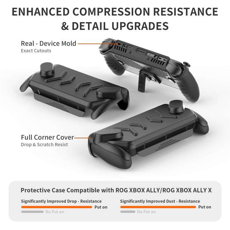 For ASUS ROG Xbox Ally / Ally X Console JYS Full-Cover Case TPU Base & Hard ABS Top Shell with Ki...