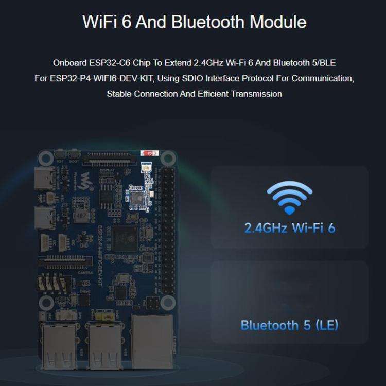 WAVESHARE ESP32-P4-WIFI6-DEV-KIT-C High-Performance Development Board Supports Wi-Fi 6 And Blueto...