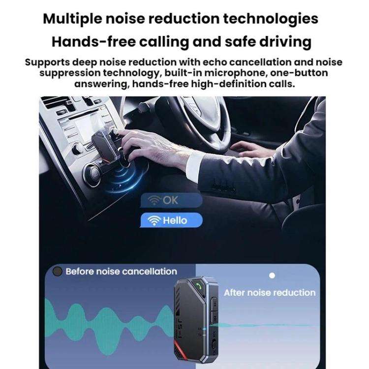 Bluetooth 5.4 Car AUX Music Audio Transmitter/Receiver