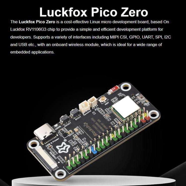 Luckfox Pico Zero Linux Micro Development Board 1 TOPS Computing Power 8GB EMMC, With Wireless Mo...