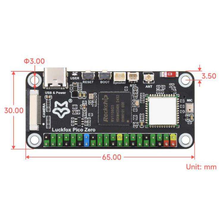 Luckfox Pico Zero Linux Micro Development Board 1 TOPS Computing Power 8GB EMMC, With Wireless Mo...