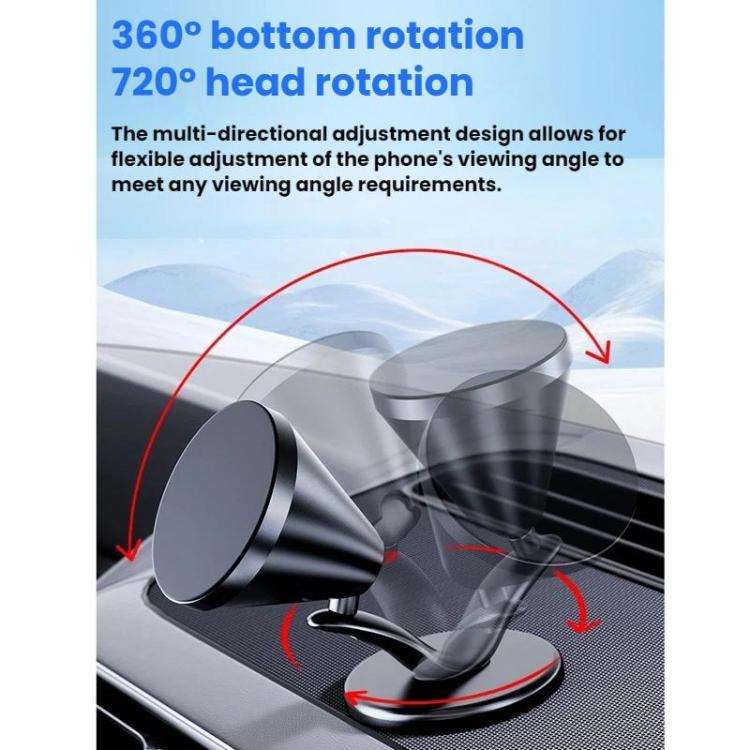 Car Dashboard Magnetic Navigation Folding Rotating Phone Holder(D63)