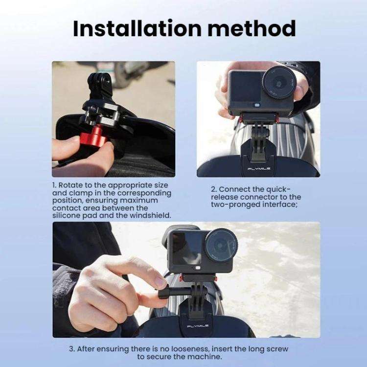 Flymile Camera Motorcycle Windshield Bracket Mounting Clip(FLY058)