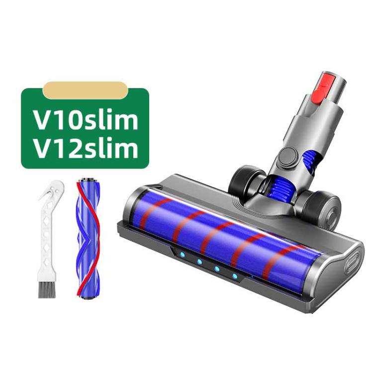 For Dyson V10 Slim / V12 Slim Soft Roller and Direct-Drive Brush Head Combo with LED