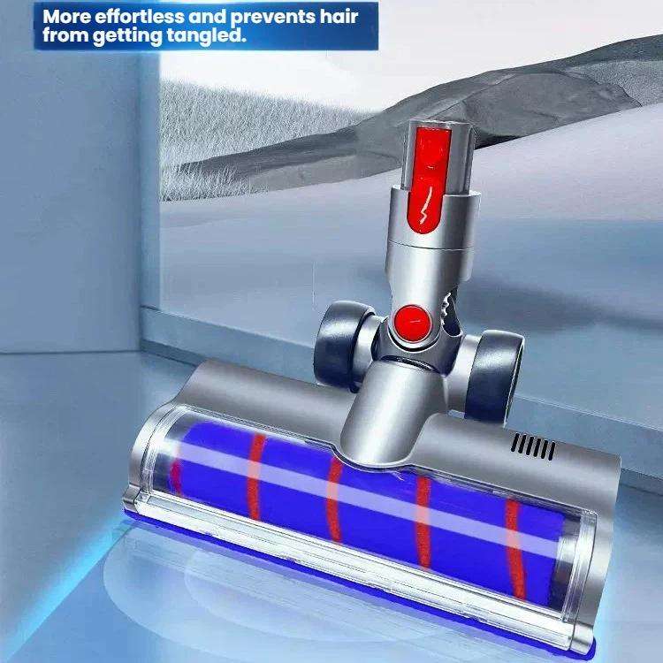 For Dyson V10 Slim / V12 Slim Soft Roller and Direct-Drive Brush Head Combo with LED