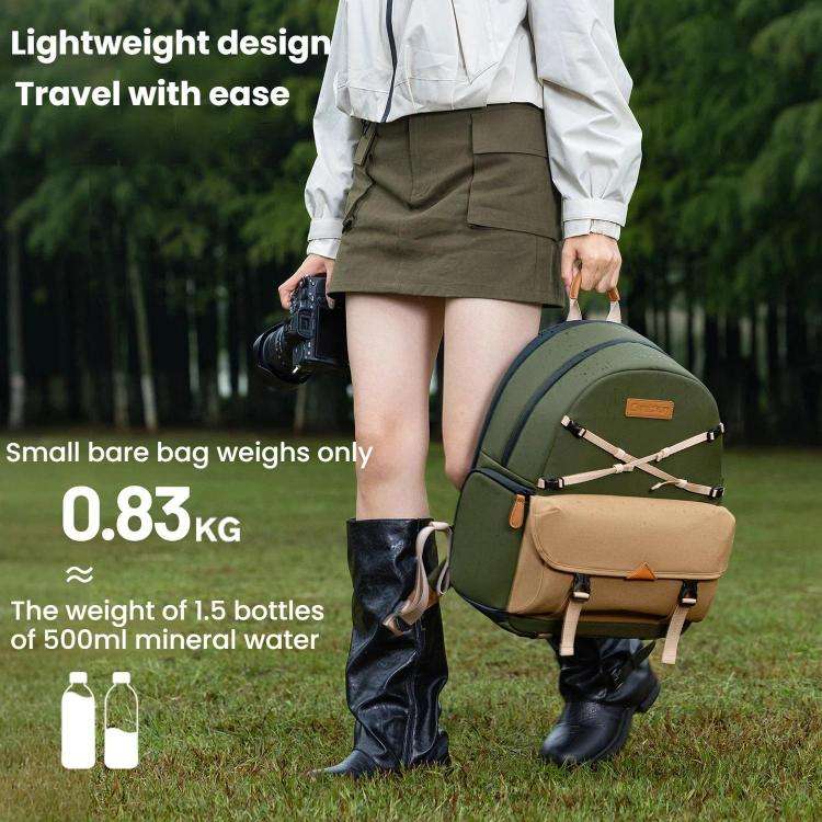 Cwatcun D249 Casual Shoulder Camera Bag Decompressorized Quick Access DSLR Storage Bag, Color: Me...