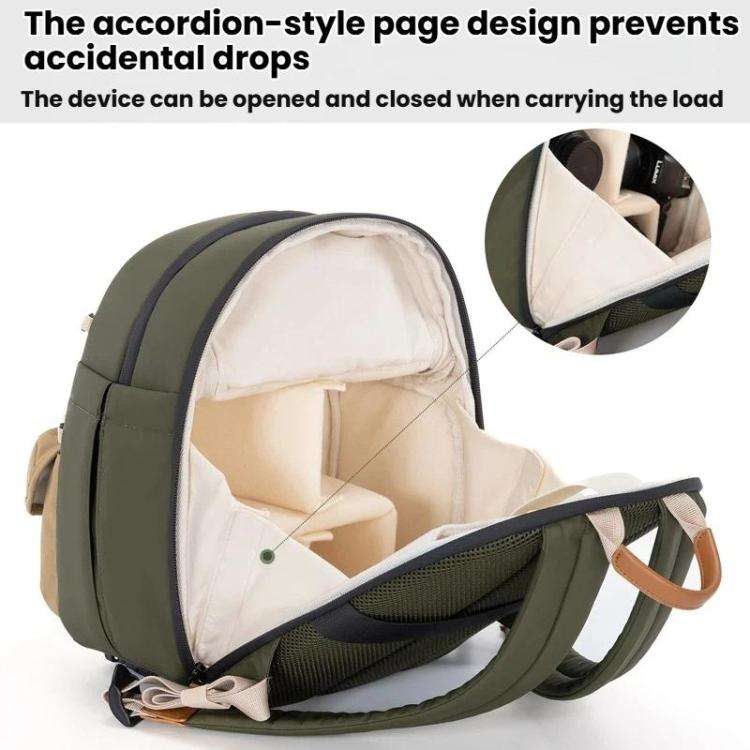 Cwatcun D249 Casual Shoulder Camera Bag Decompressorized Quick Access DSLR Storage Bag, Color: Me...