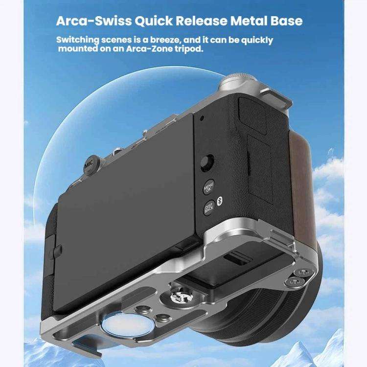For Fujifilm X-M5 Ebony L-Plate Camera Expansion Accessories Arca-Swiss Quick Release Metal Base