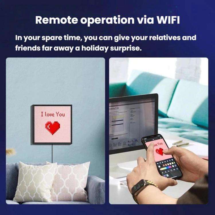 Divoom 64 x 64 Dynamic Smart Pixel Screen DIY Photo Frame Alarm Clock With Buzzer