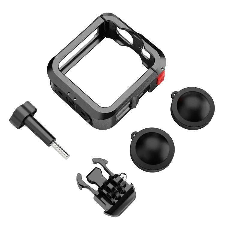 For GoPro MAX2 Aluminum Alloy Cage Kit Protective Frame With Dual Cold Shoe Mounts, Spec: Kit A