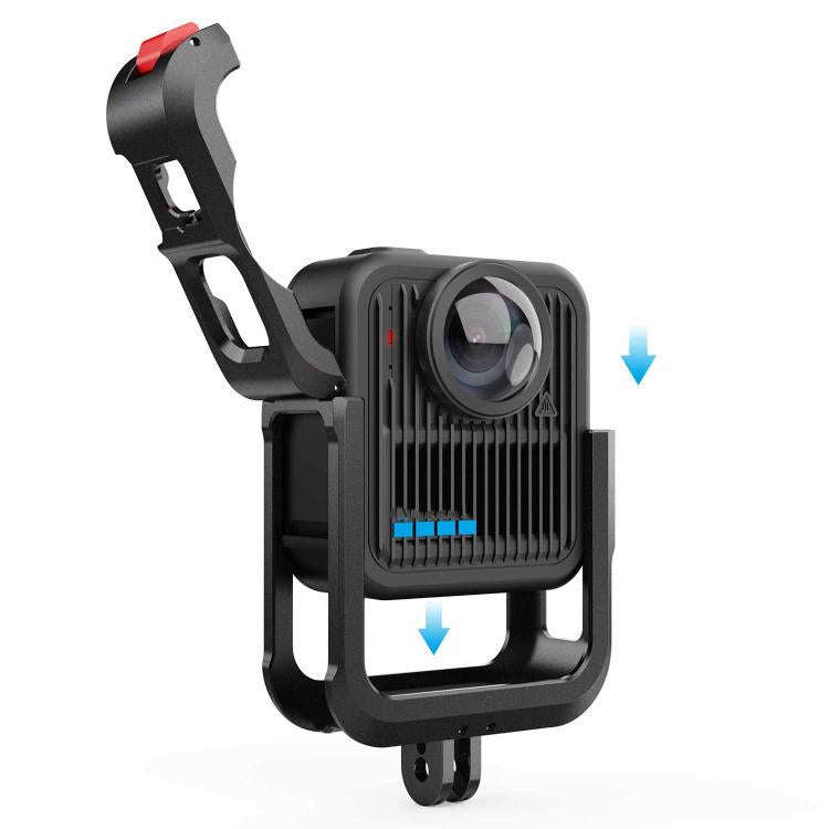 For GoPro MAX2 Aluminum Alloy Cage Kit Protective Frame With Dual Cold Shoe Mounts, Spec: Kit A