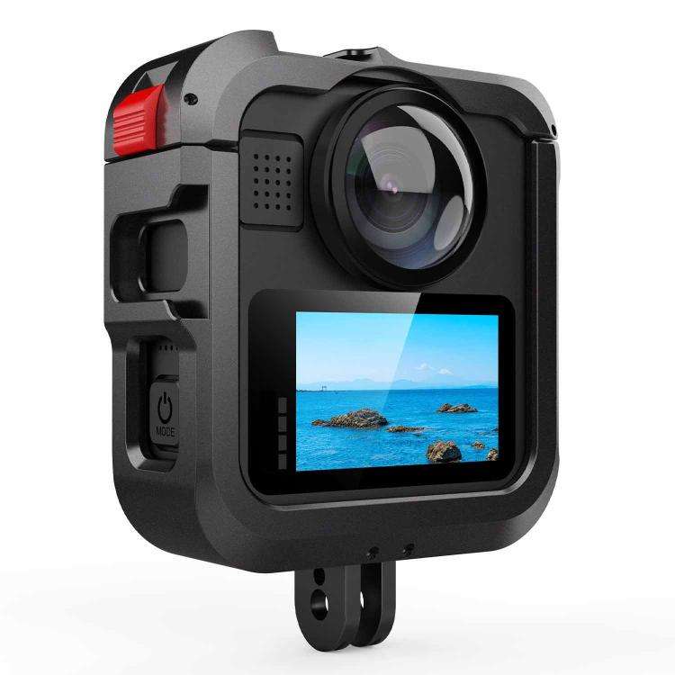 For GoPro MAX2 Aluminum Alloy Cage Kit Protective Frame With Dual Cold Shoe Mounts, Spec: Kit A